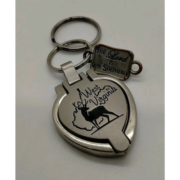 West Virginia Keychain Heart Shaped Picture Frame - Pre-owned - Picture 1 of 6